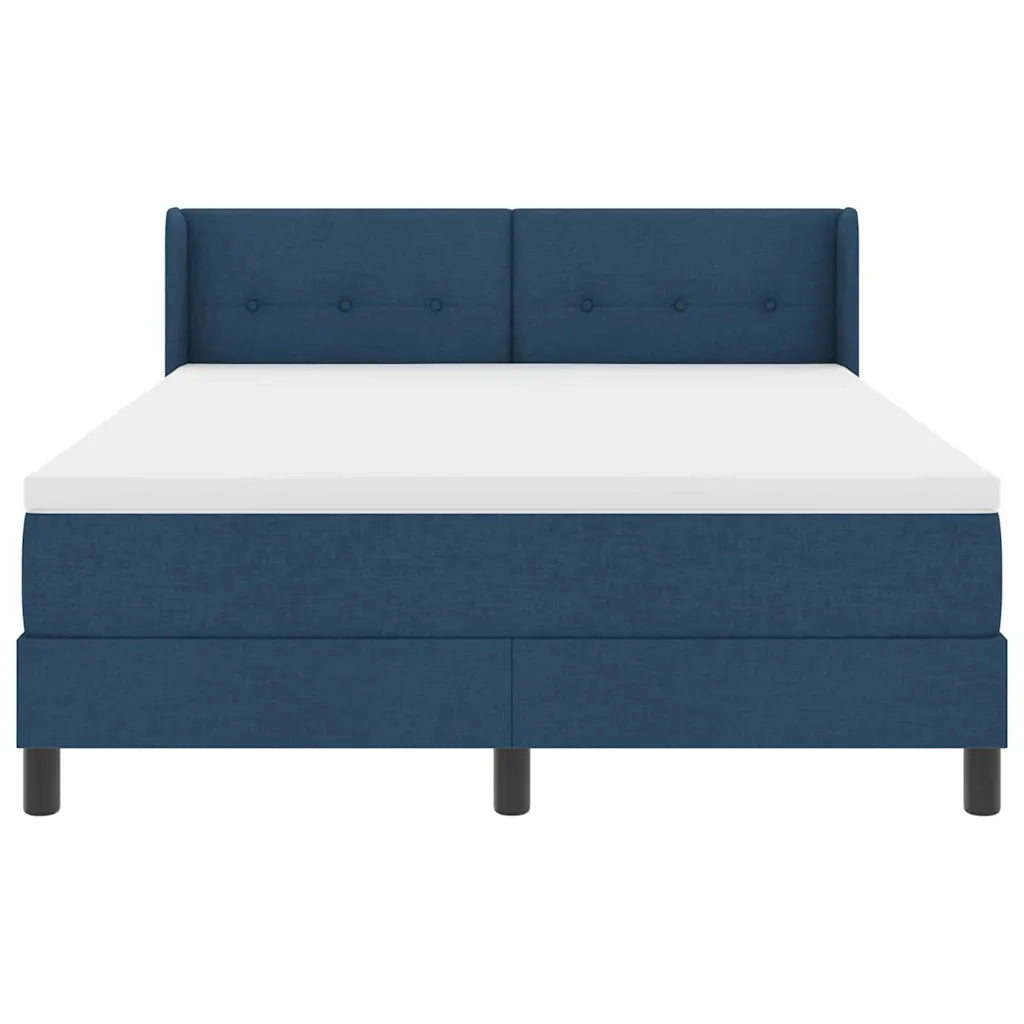 Letto a molle con testiera Blu 200 x 140 cm Tessuto 3341110