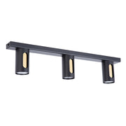 Plafoniera a barra FLOW 60 cm nero oro 3xGU10 Sigma