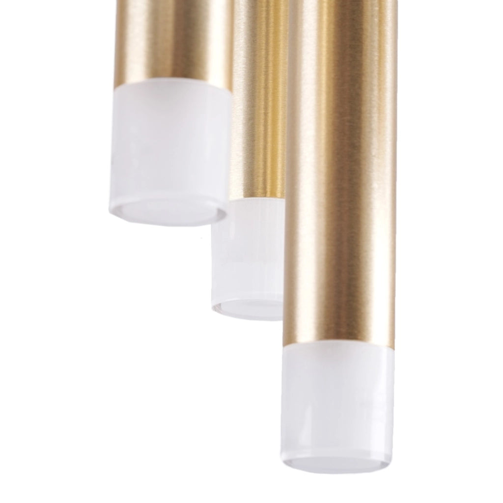 Plafoniera Polux GLAM oro/nero 9 luci G9 alluminio Ø30cm