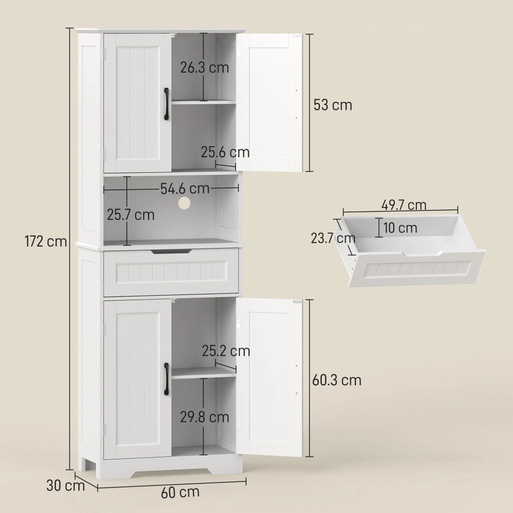 Credenza Cucina con Armadietti e Cassetto ¨C Minimal ¨C Bianco
