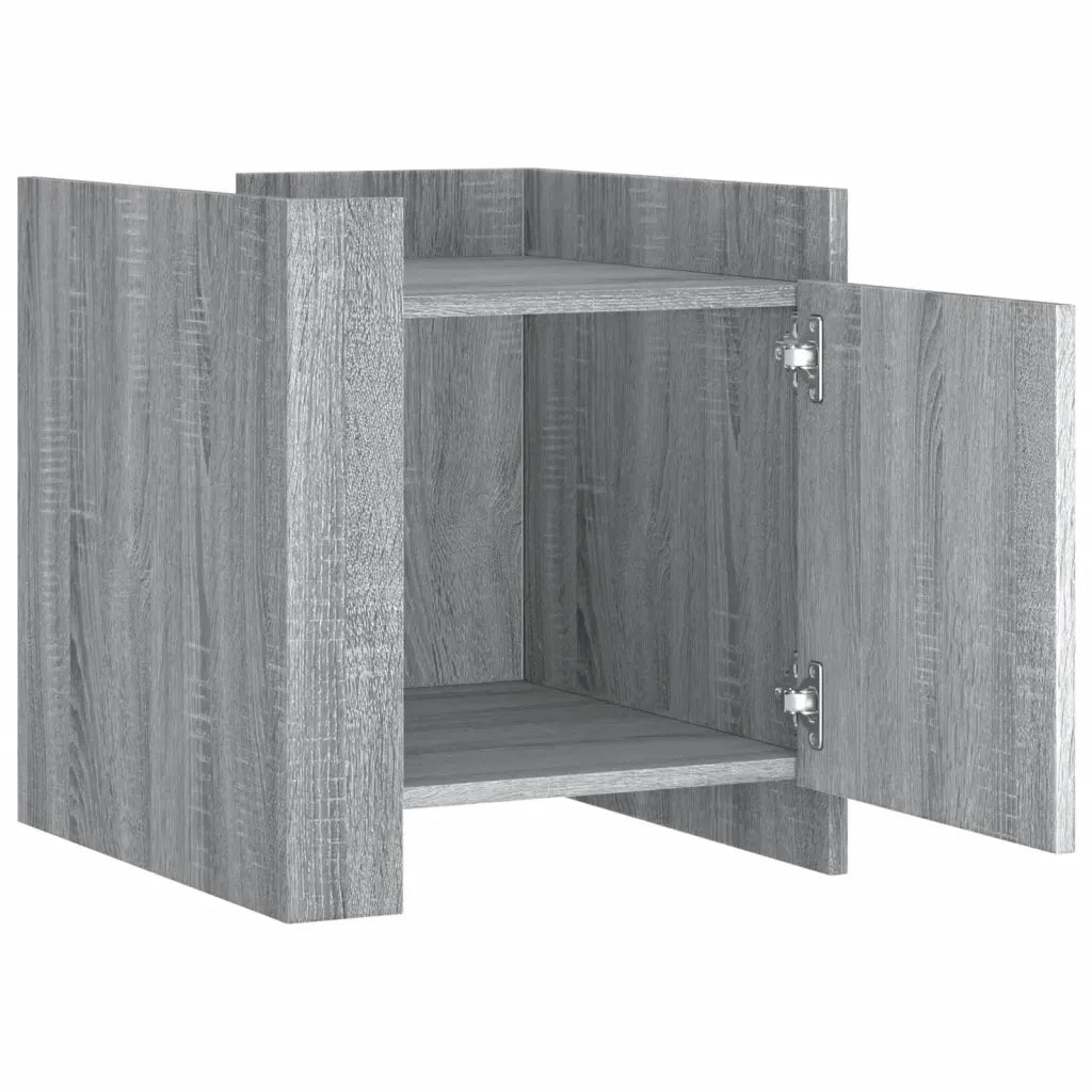 Comodino Grigio Sonoma 45x50x50 cm in Truciolato 848302