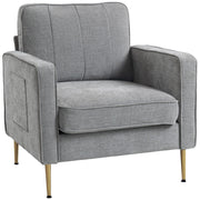 Poltrona in tessuto con tasche laterali ¨C Minimal ¨C grigio