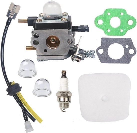 Carburatore con filtro d'aria e set di candele per motori a due tempi per Mantis motoseghe/grubba (7222 7222E 7222M 7225 7230 7234 7240 7920 7924)