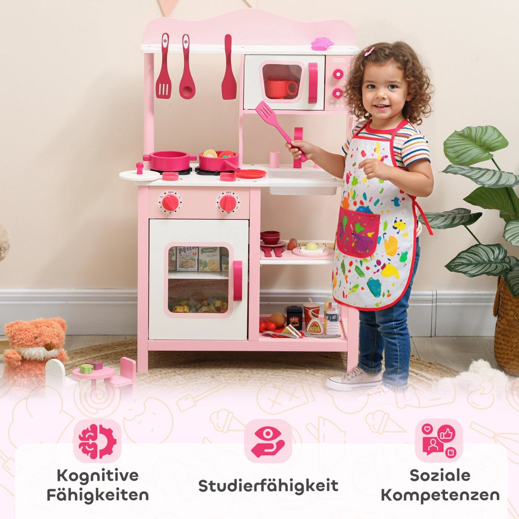 Cucina Giocattolo Bambini ¨C Minimal ¨C Rosa Legno