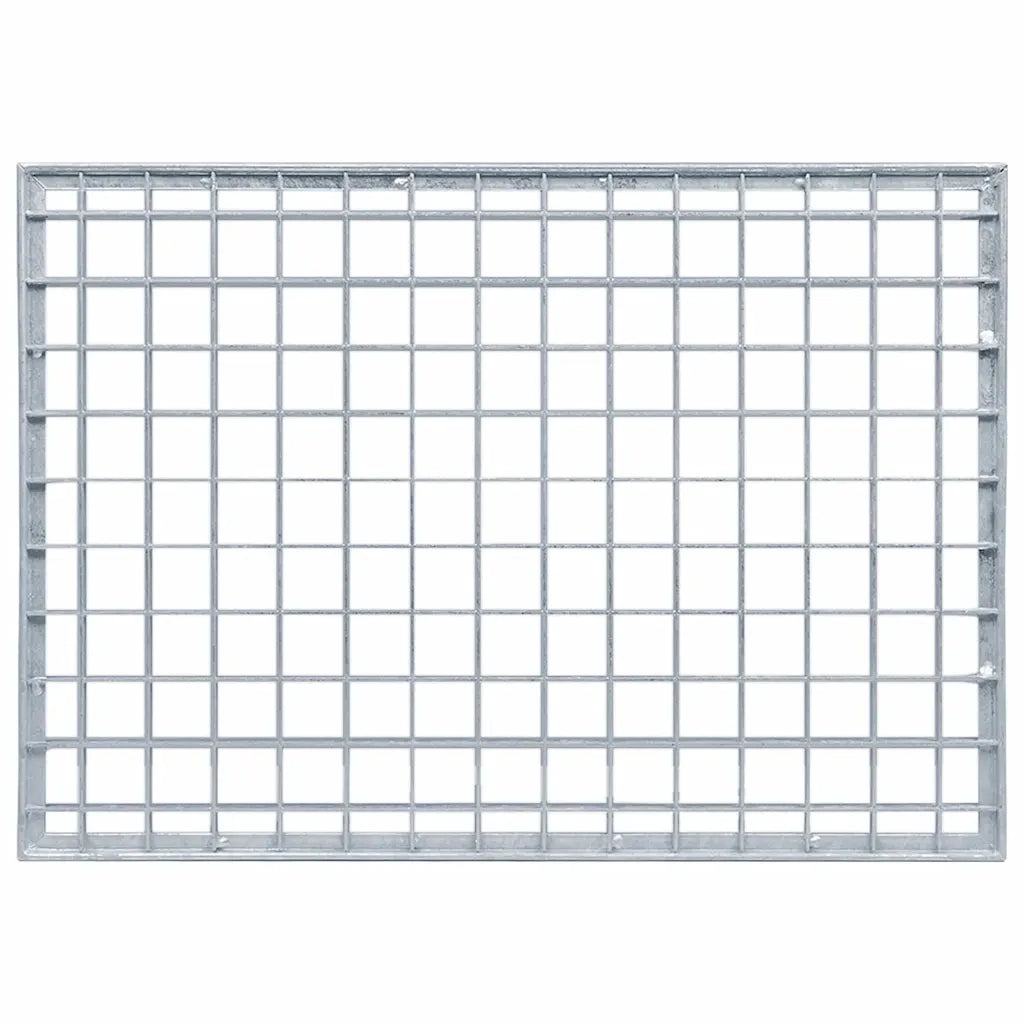 Grata Argento 50 x 35 x 2 cm Acciaio Zincato a Caldo