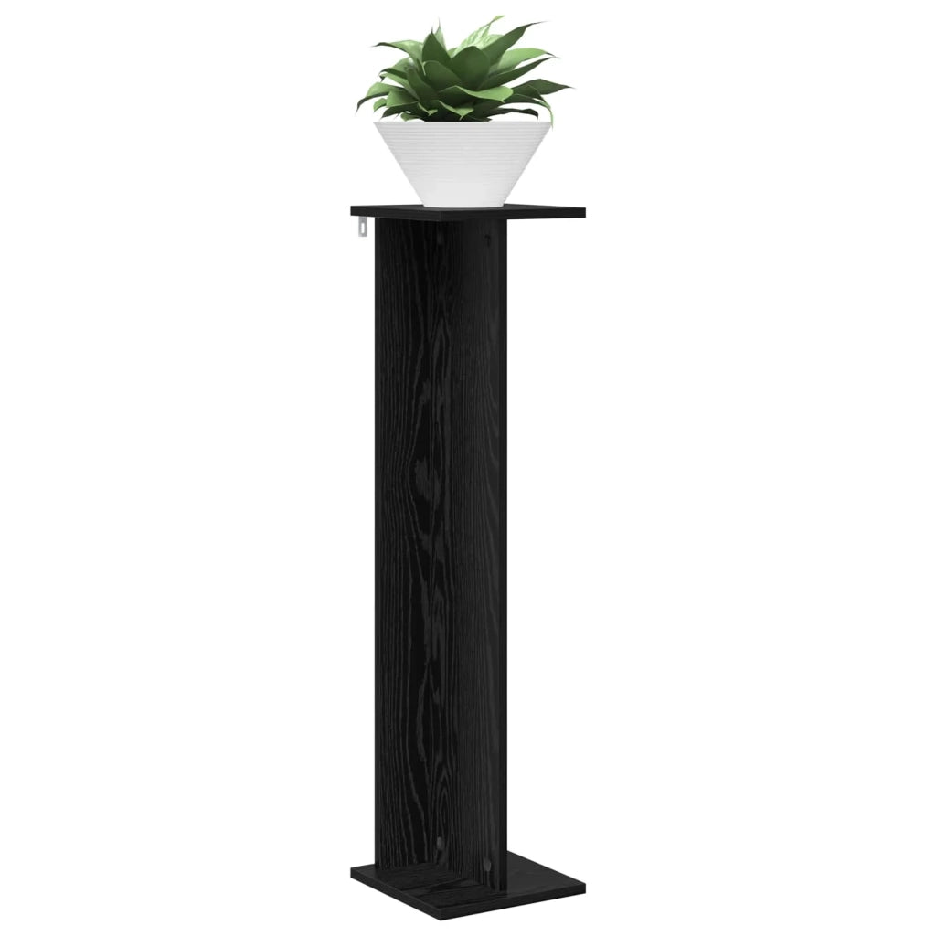 Supporto per piante | Sostegno per piante Rovere Nero 25 x 25,5 x 100,5 cm