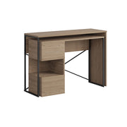 Scrivania modulare in legno "Badau" - 110 x 102 x 77 cm - Marrone
