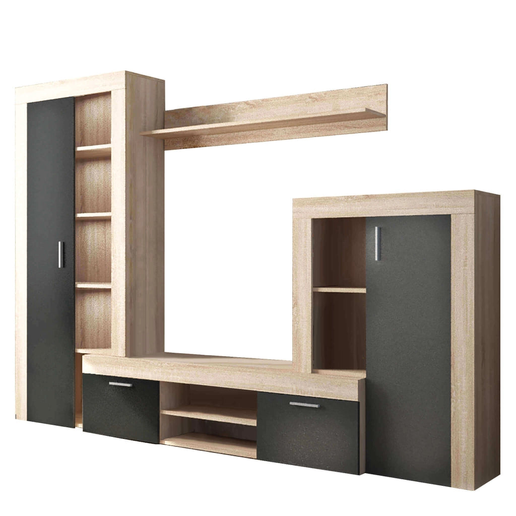 Parete Attrezzata per Soggiorno in Legno Composito cm 259x40x180 - ALTON