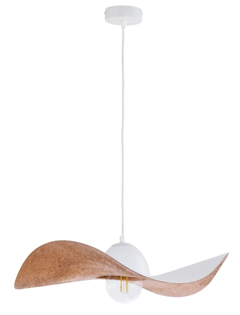 Lampada a sospensione Kapello bianco rame Ø55 E27 Sigma