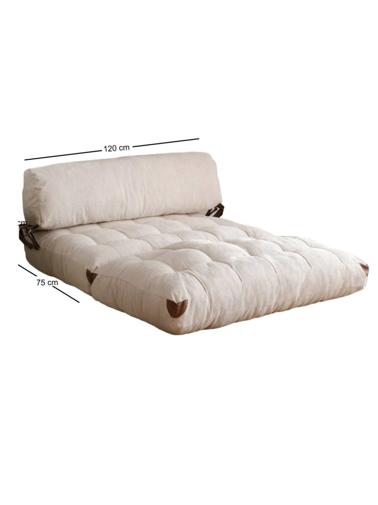Surigae, Divano Letto 2 Posti Contenitore, 120x75 cm Bianco