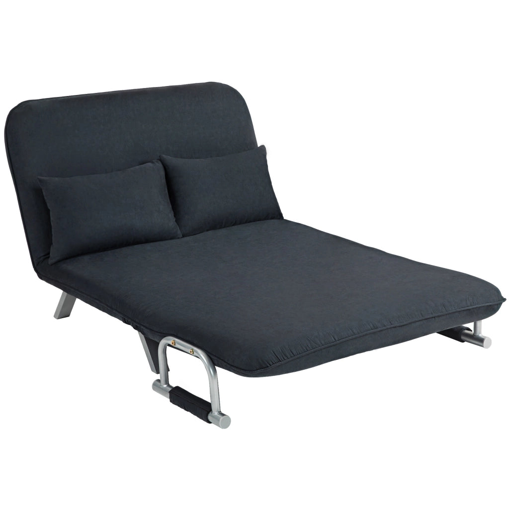 Divano letto 5 posti regolabile ¨C Minimal ¨C similpelle nero