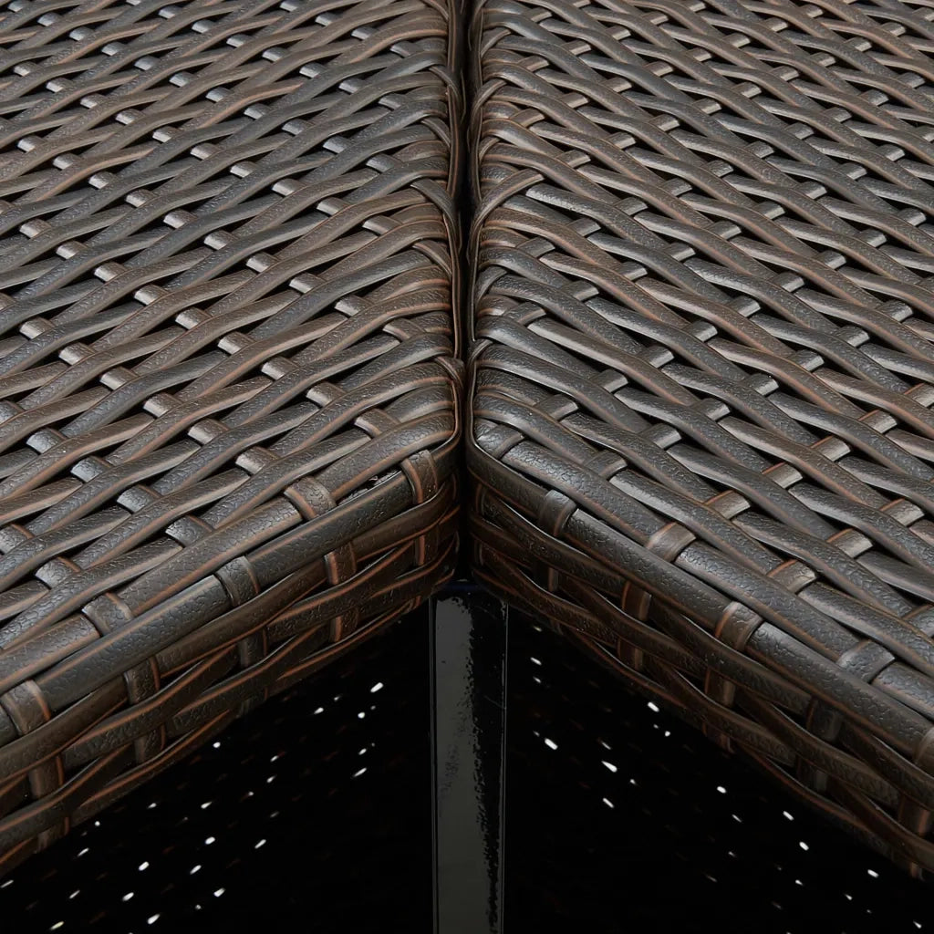 Set da Bar da Giardino 4 pz con Cuscini in Polyrattan Marrone 3064922