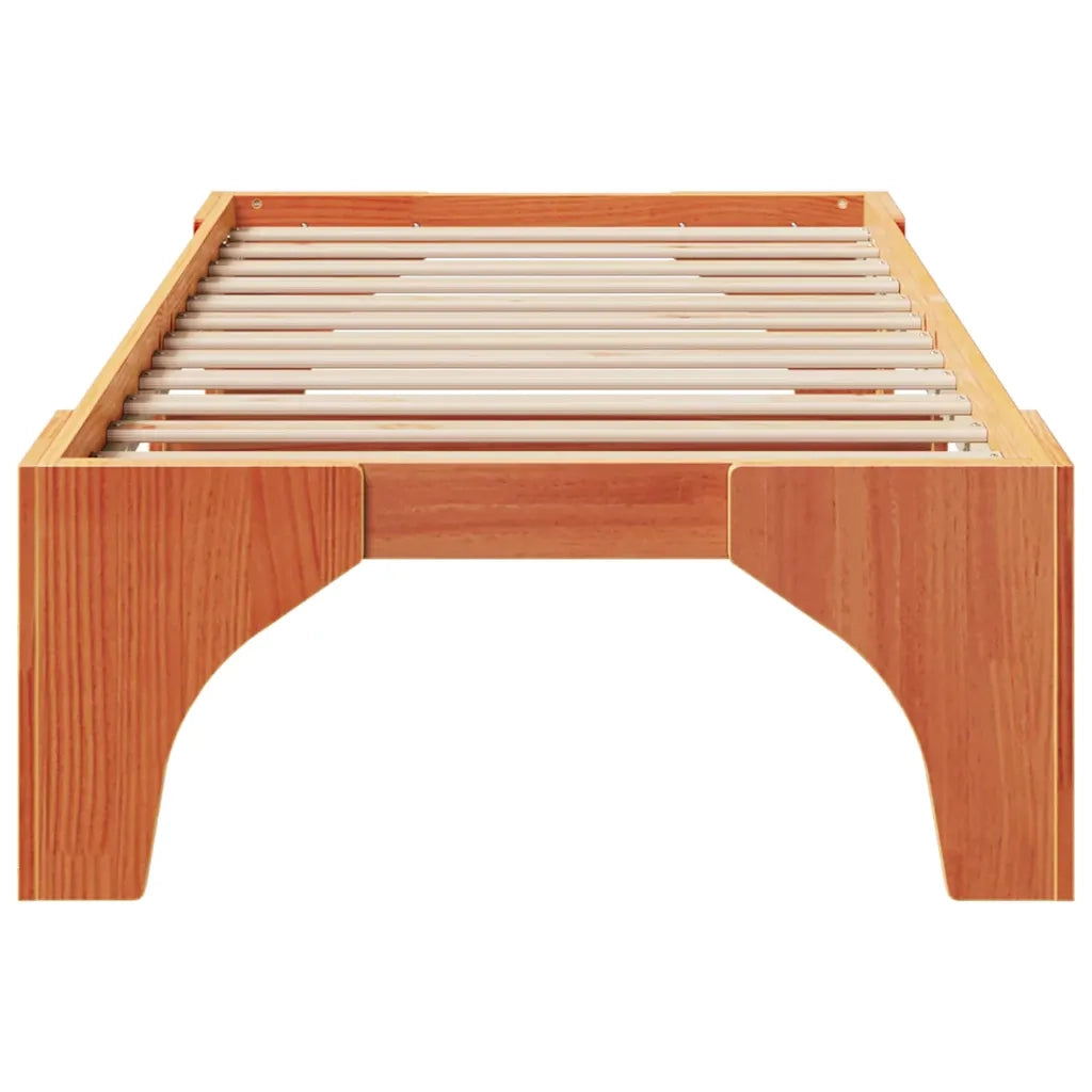 Letto singolo | Letto per adulti | Struttura del letto Marrone 90 x 200 cm Pino massello
