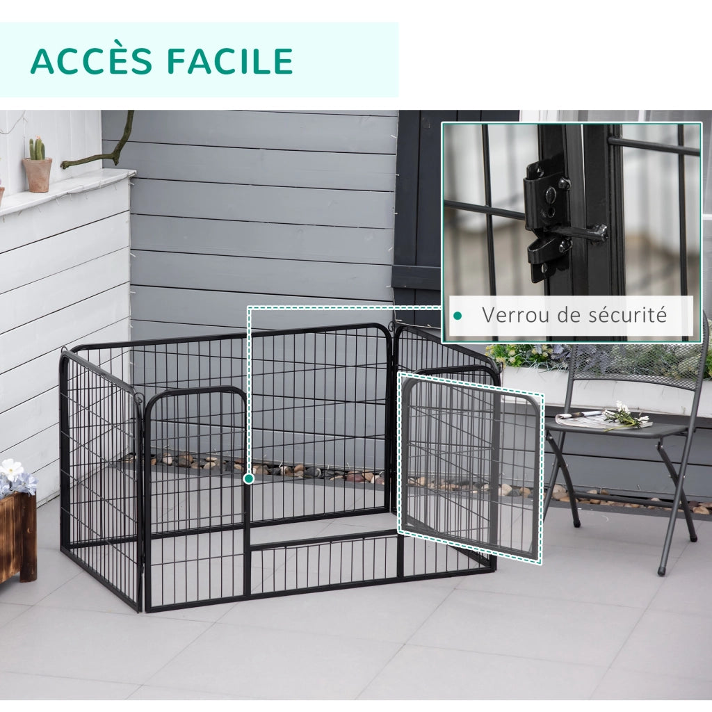 Recinto per Animali Modulabile ¨C zephmum ¨C Nero 125x70 cm