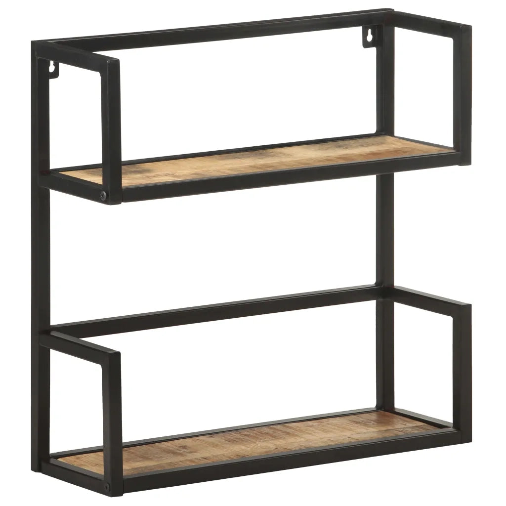Scaffale a Muro 60x20x60 cm in Legno di Mango Grezzo 321076