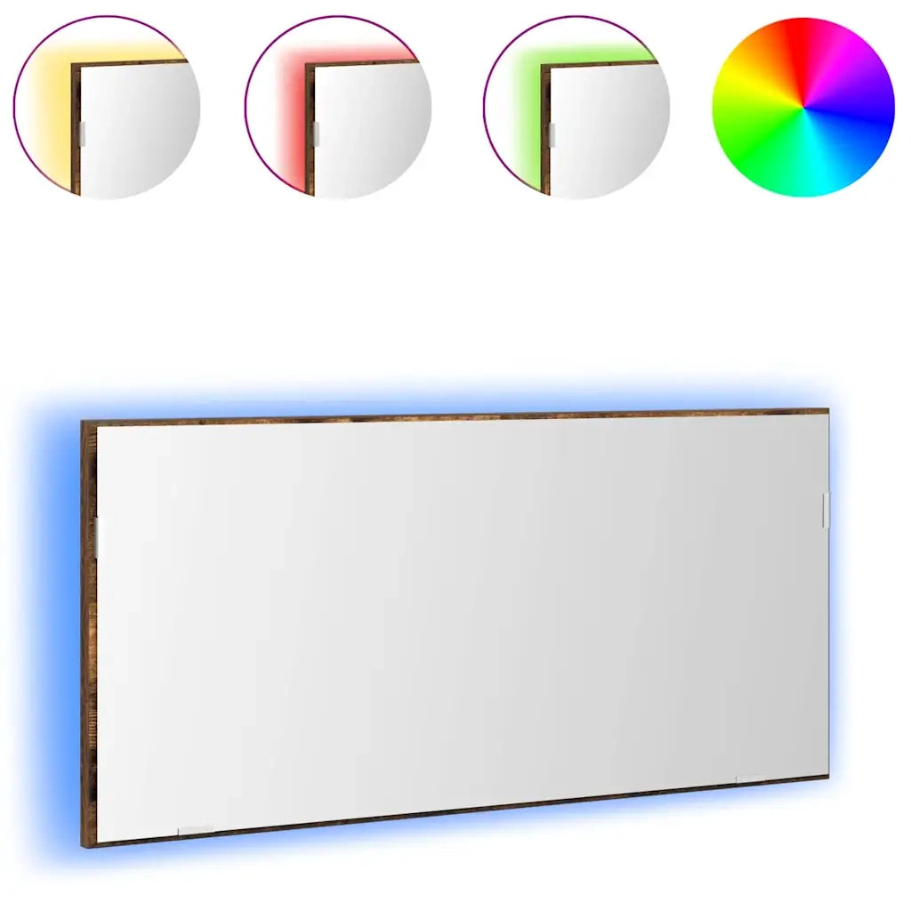 Specchio-Specchio per Bagno Marrone 80 x 37 cm Vetro e Legno Ingegnerizzato