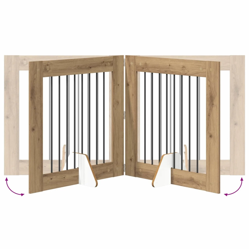 Cancello per cani pieghevole con supporti 6 pz 482 cm 892090