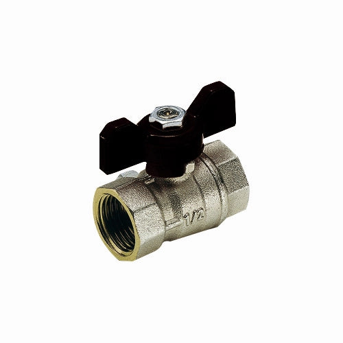 VALVOLA A SFERA FF MISTRAL A PASSAGGIO STANDARD CON FARFALLA- 11/4  DN 30  PN  25- TIEMM- pezzi 1
