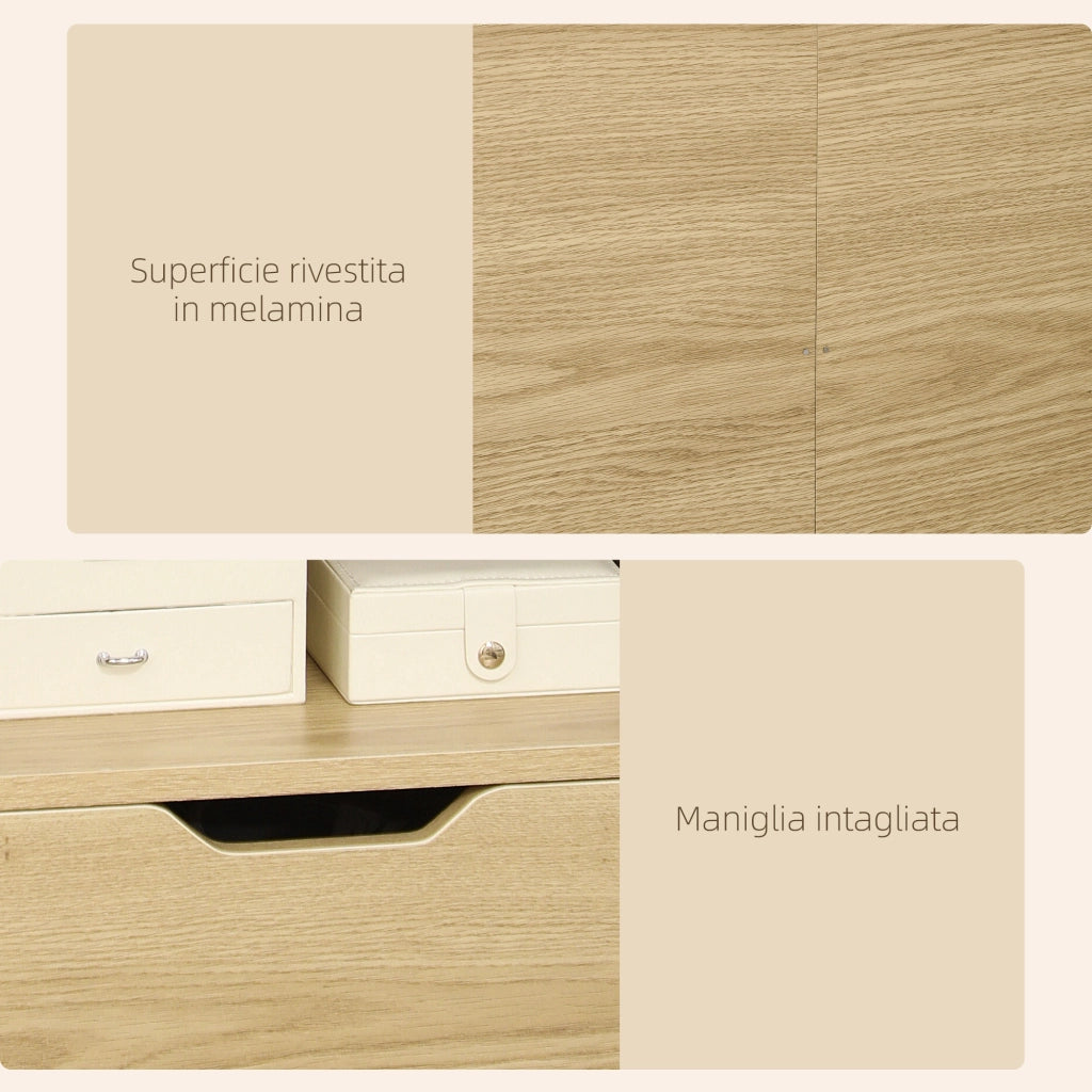 Comodino con Cassetto e Ripiani Aperti ¨C Minimal ¨C 45x35x73 cm