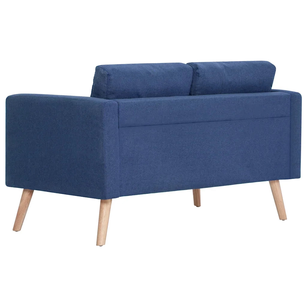 Divano a 2 Posti in Tessuto Blu 281355