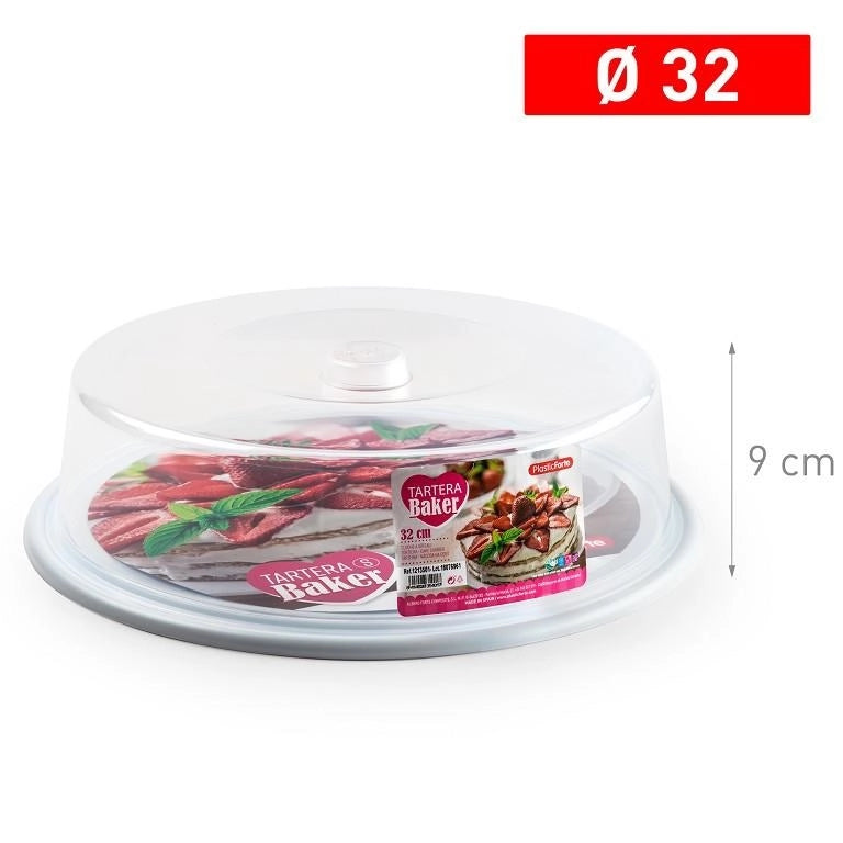 Copritorta Copri Torta Contenitore con Vassoio Baker 32 cm