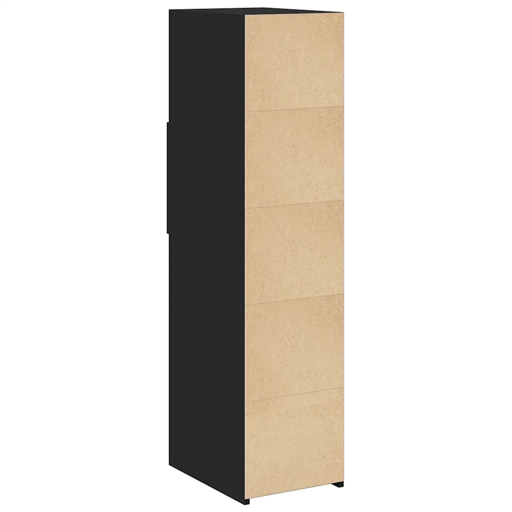 Credenza Nera 30x42,5x124 cm in Legno Multistrato 846153