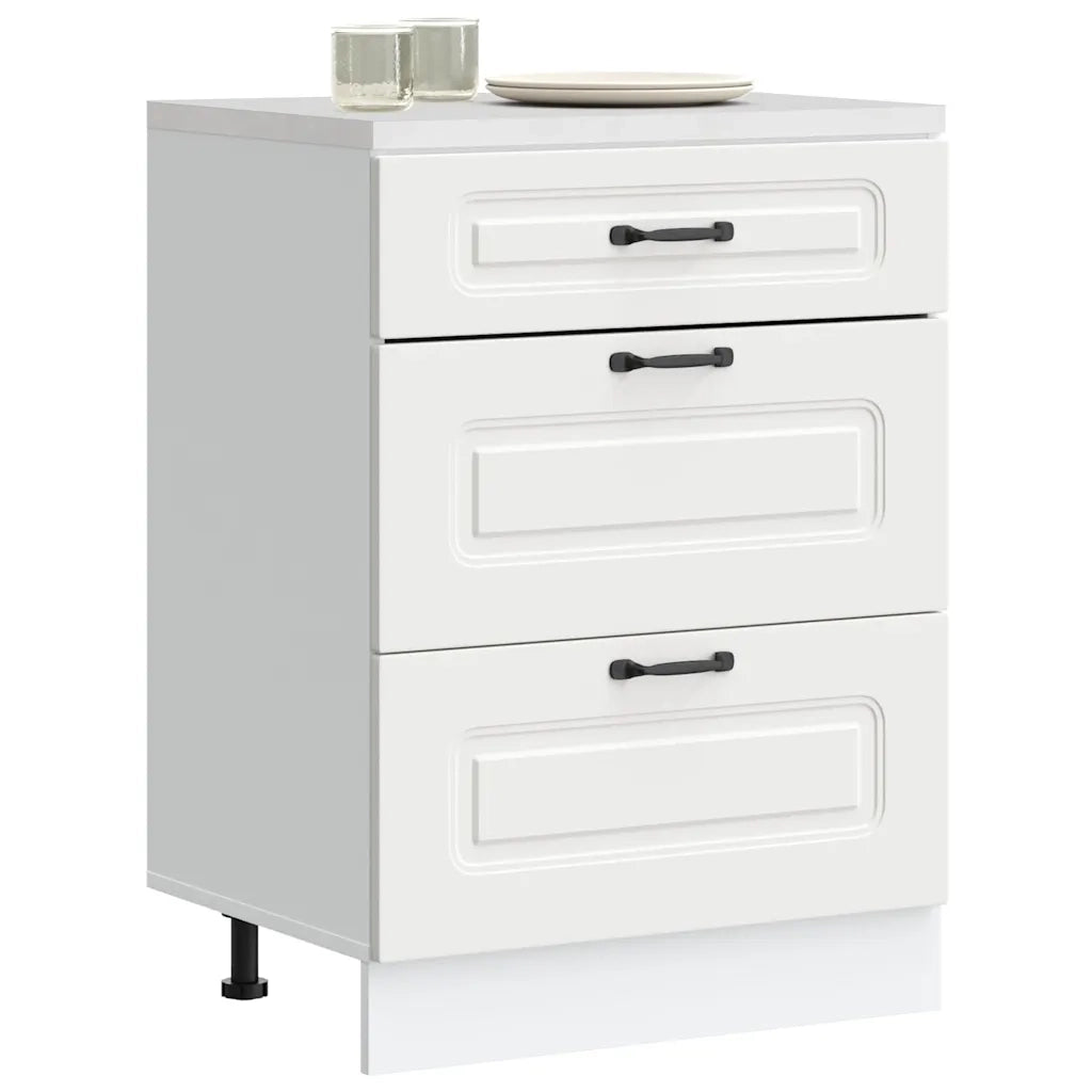 Base da Cucina Kalmar Bianco in Legno Multistrato 854279