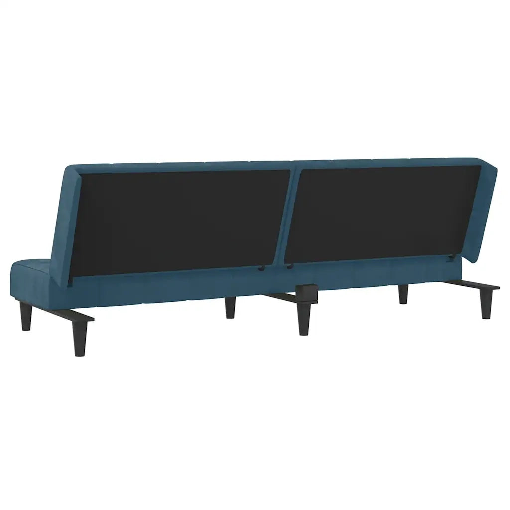Divano letto | Sof¨¤ letto | Letto singolo a 2 Posti Blu in Velluto