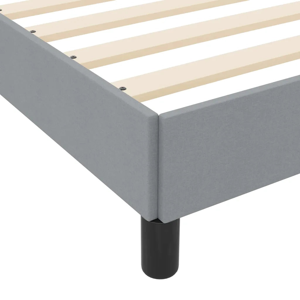 Letto a molle con materasso Grigio chiaro 120 x 200 cm Tessuto 3398479