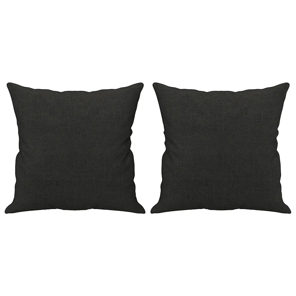 Divano | Divano da soggiorno | Sofa a 3 Posti con Cuscini Nero 180 cm in Tessuto
