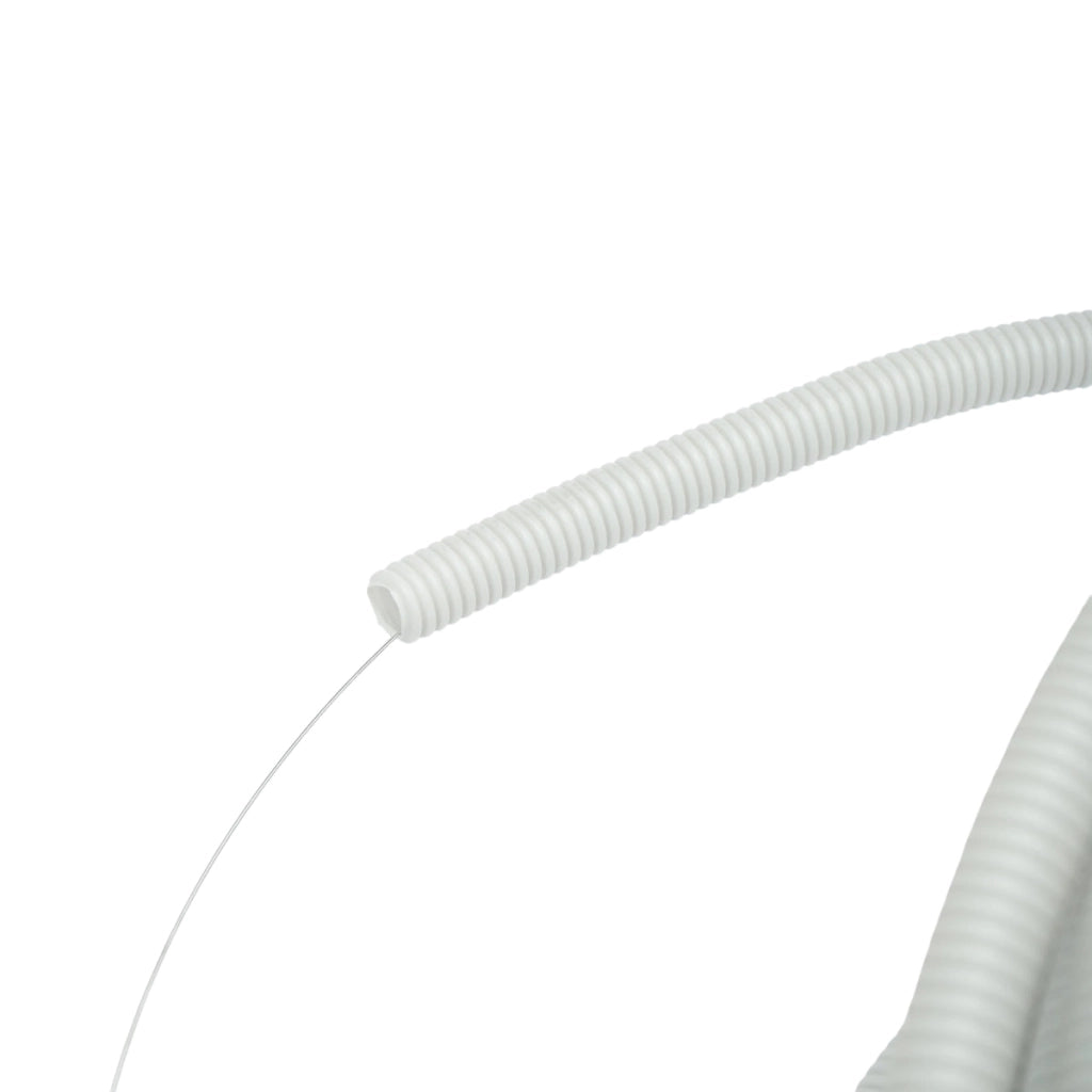 Tubo Corrugato 16mm con Tirafilo, polietilene HDPE 750N grigio 100m/rotolo