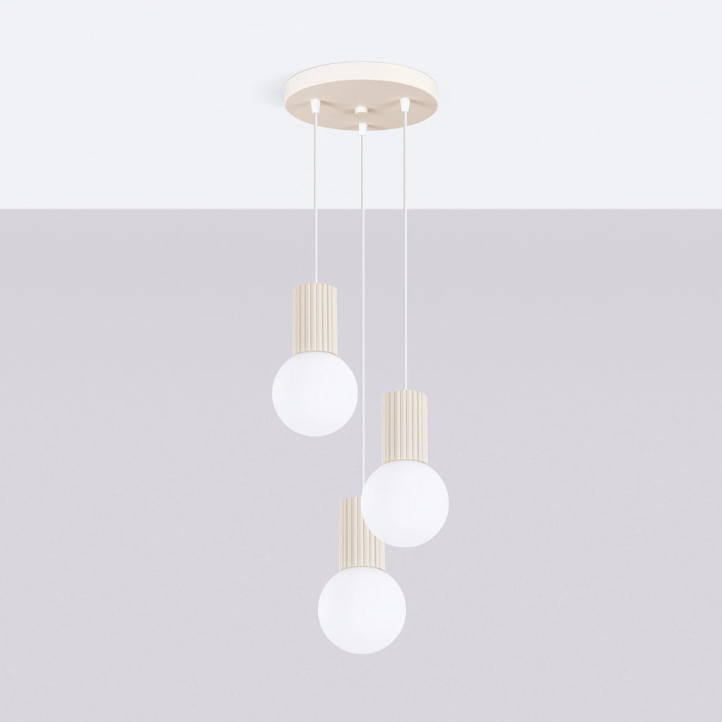 Lampada a sospensione HALO 3P beige