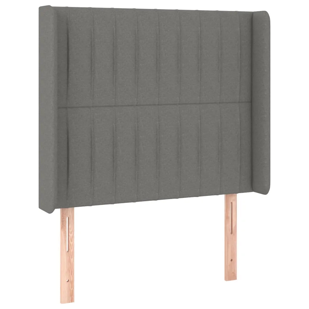 Testiera | Testata ad Orecchio GrigioScuro 103x16x118/128cm inTessuto