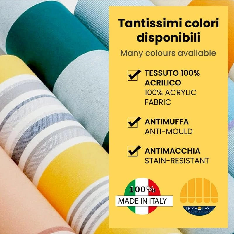 Tenda da Sole a Bracci Estensibili a Scomparsa Totale Tempotest Para' - Colore Panna 15/93 - Largh. 3,60 x Sporgenza 2,10 - Att. Soff. Arg. DX