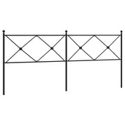 Testiera-Testata del letto in Metallo Nero 200 cm