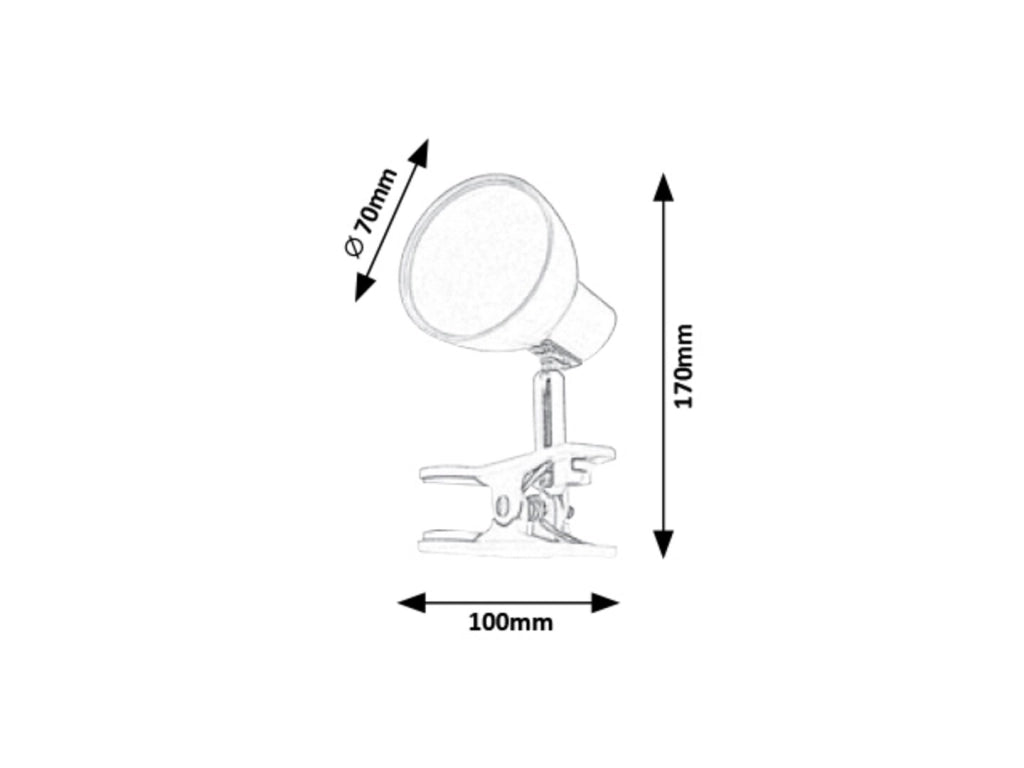 Lampada lettura con clip LED 5W verde Noah Rabalux