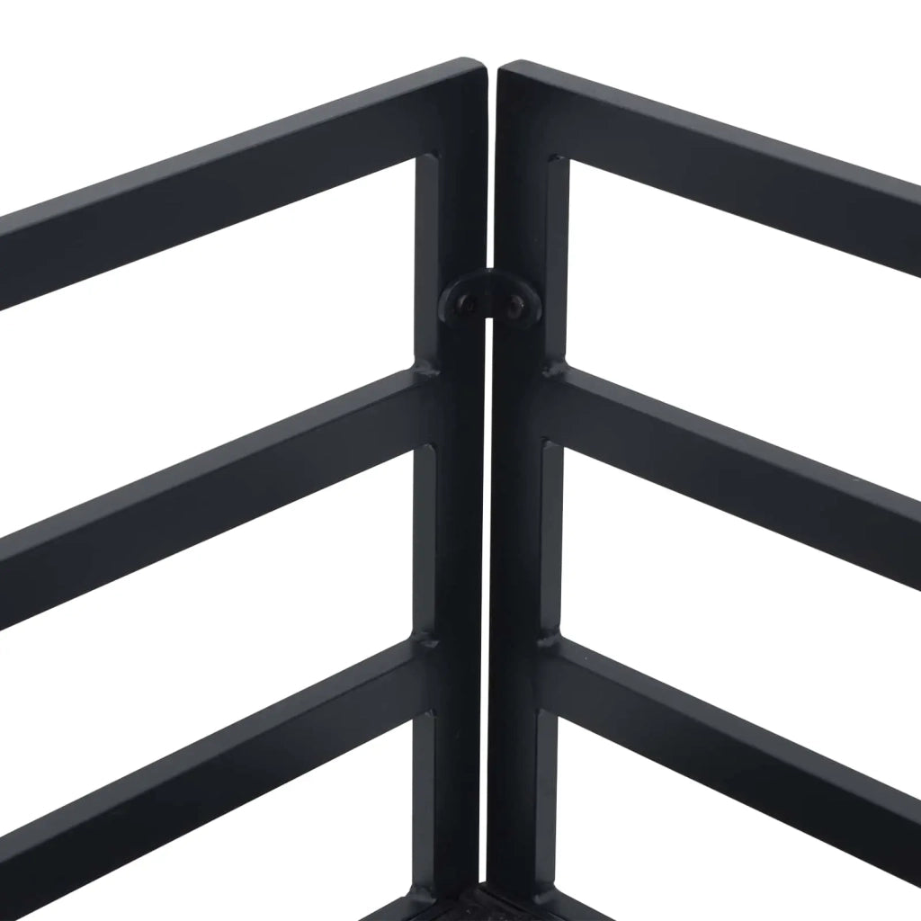 Set Divano da Giardino con cuscino 6 pcs Nero Alluminio 3378867