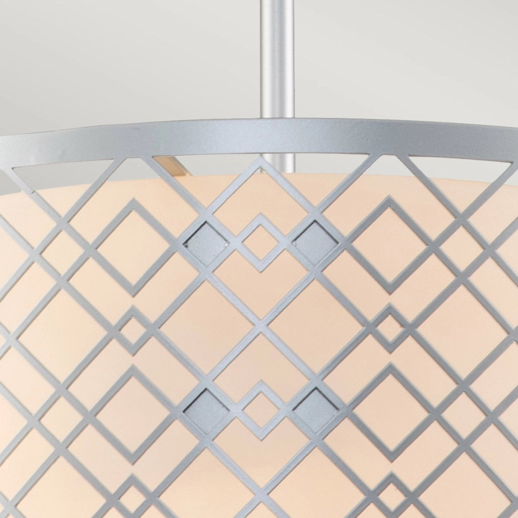 Lampada a sospensione Ziggy argento Ø40,6 2xE27 Elstead