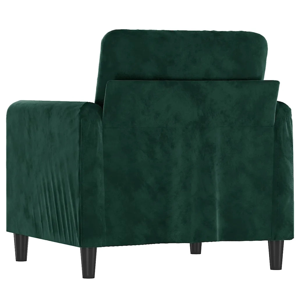 Poltrona Verde Scuro 60 cm Velluto 359424