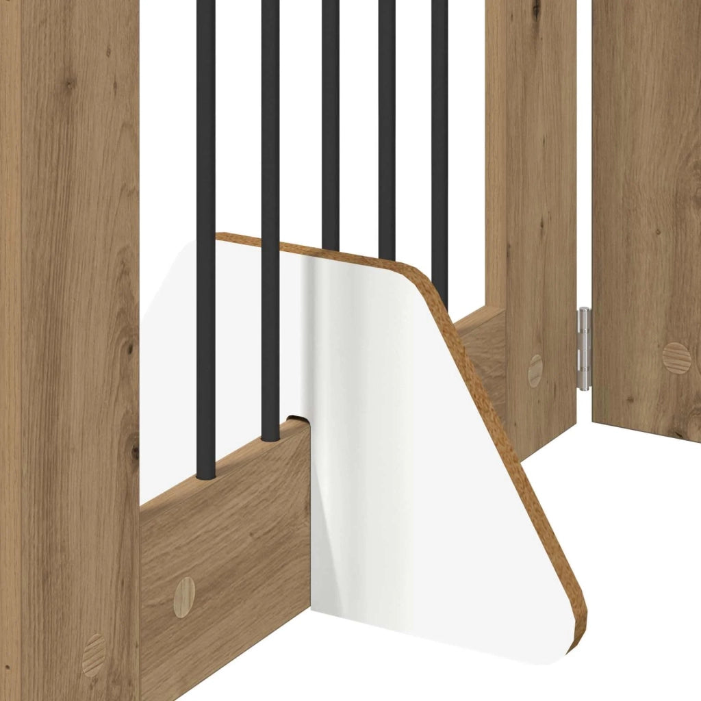 Cancello per cani pieghevole con supporti 4 pz 241 cm 892102