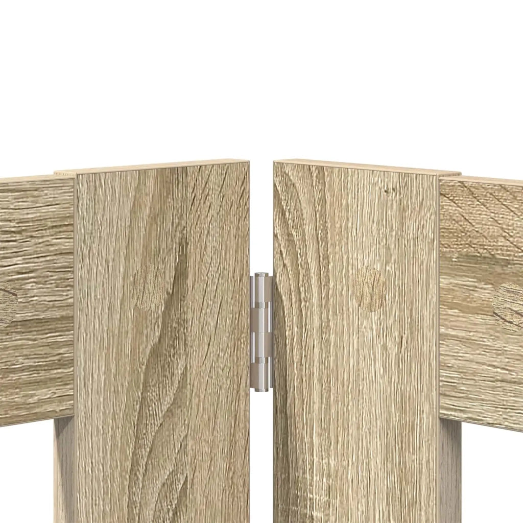 Cancello per cani pieghevole con supporti 4 pz Rovere Sonoma 892116