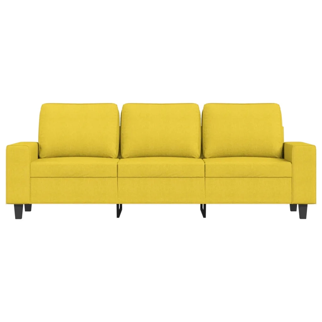 Divano a 3 Posti-Sofa 3 Posti Giallo Chiaro 180 cm in Tessuto 982460
