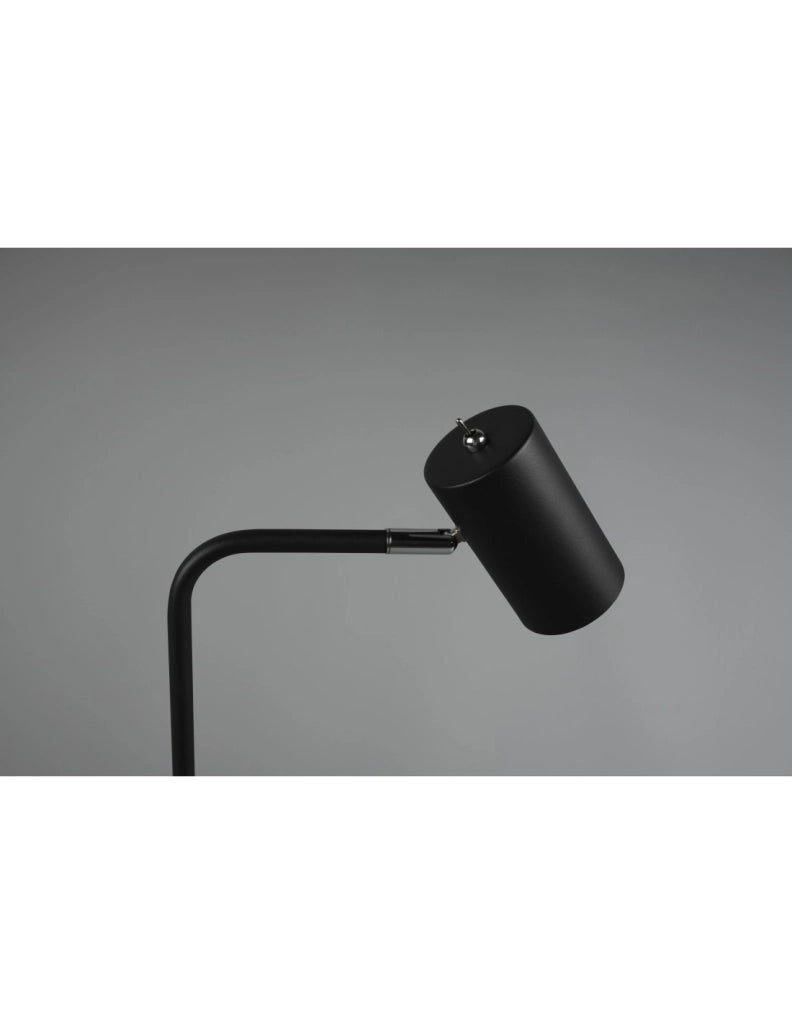 Lampada Da Tavolo Marley Nero E Spot Cilindrico H45 Trio Lighting