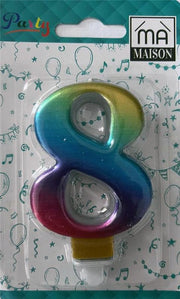 MA MAISON CANDELA "8" ARCOBALENO METALLIZZATO