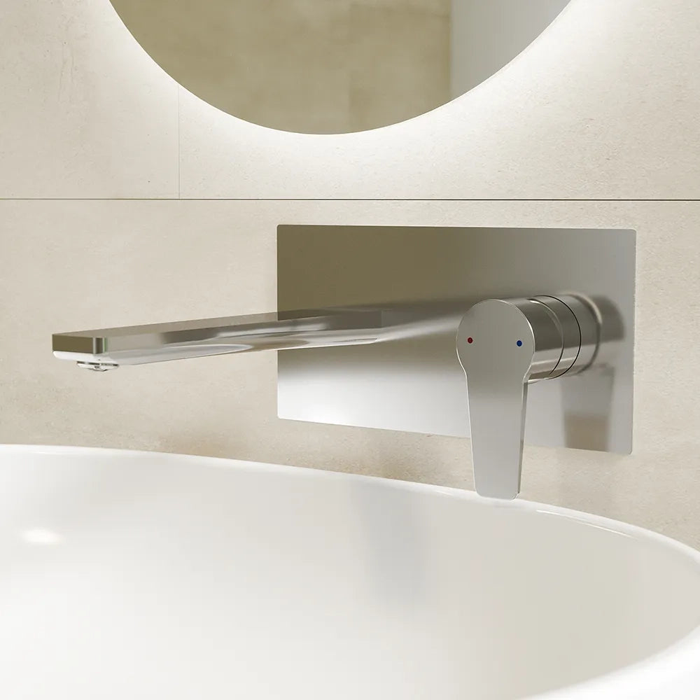 Set miscelatori: lavabo ad incasso bidet senza scarico e incasso doccia c/deviatore cromato | Jane