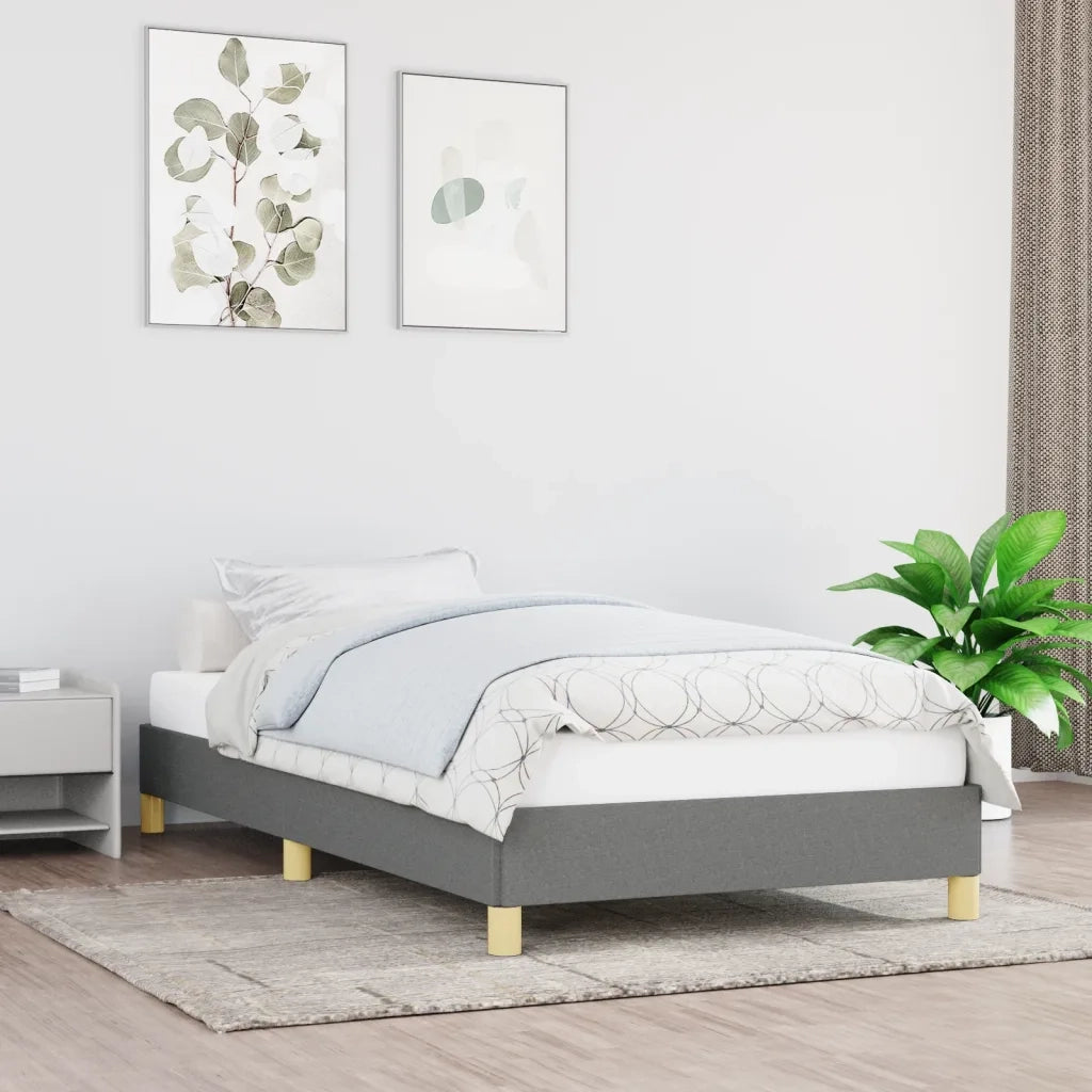 Giroletto senza Materasso Grigio Scuro 80x200 cm Tessuto 346771