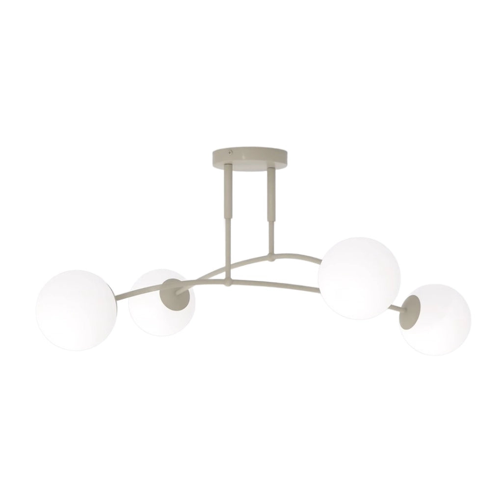 Plafoniera PREGOS a sfere 4 luci E14 beige Emibig