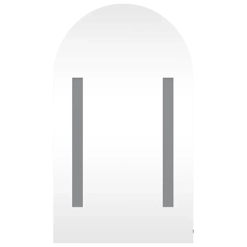 Armadietto Bagno con Specchio e LED ad Arco Nero 42x13x70 cm 357975