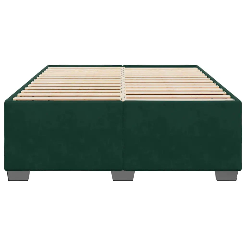 Giroletto senza Materasso Verde Scuro 160x200 cm in Velluto 3284646