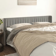Testiera ad Orecchio-Testata con Orecchie Grigio Chiaro 163x16x78/88 cm in Velluto 928722